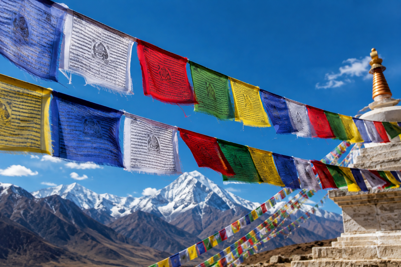 Prayer flags in the Himalayan foothills