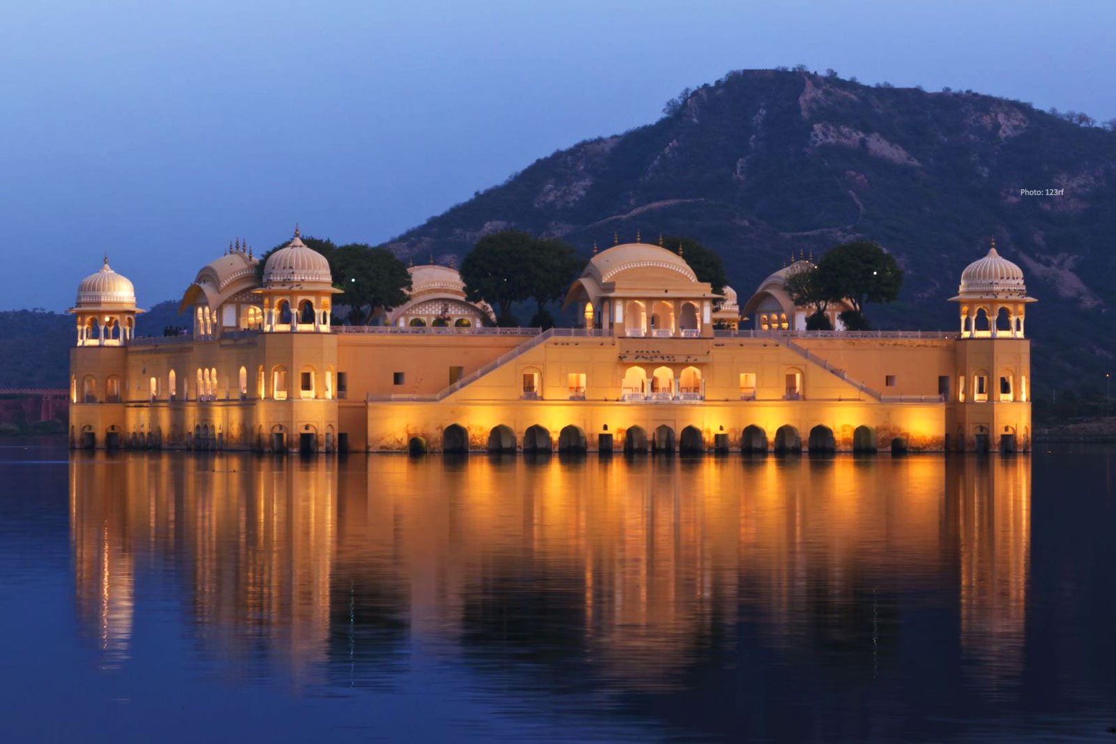 Amber Fort above Maota Lake near Jaipur